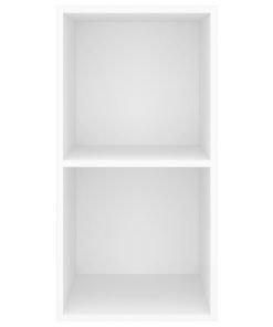 vidaXL Mueble de pared para TV madera contrachapada blanco 37x37x72 cm