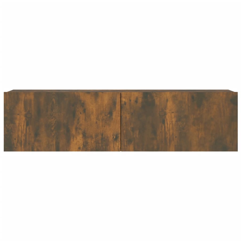 vidaXL Mueble de pared TV contrachapado roble ahumado 120x30x30 cm