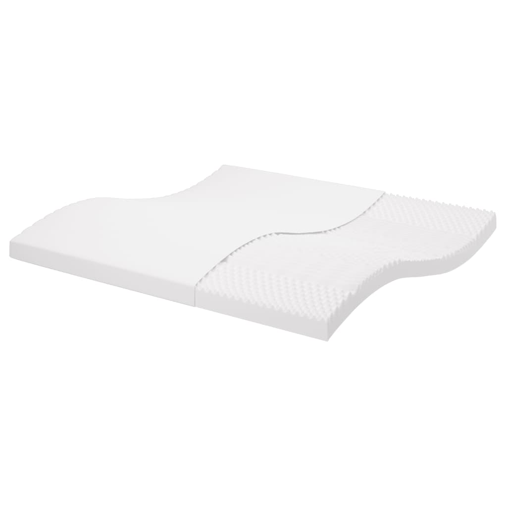 vidaXL Colchón de espuma de 7 zonas dureza 20 ILD blanco 200x200 cm