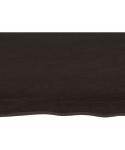 vidaXL Tablero mesa madera roble tratada marrón oscuro 100x60x(2-6) cm
