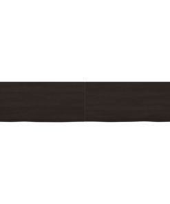 vidaXL Tablero mesa madera roble tratada marrón oscuro 200x40x(2-6) cm