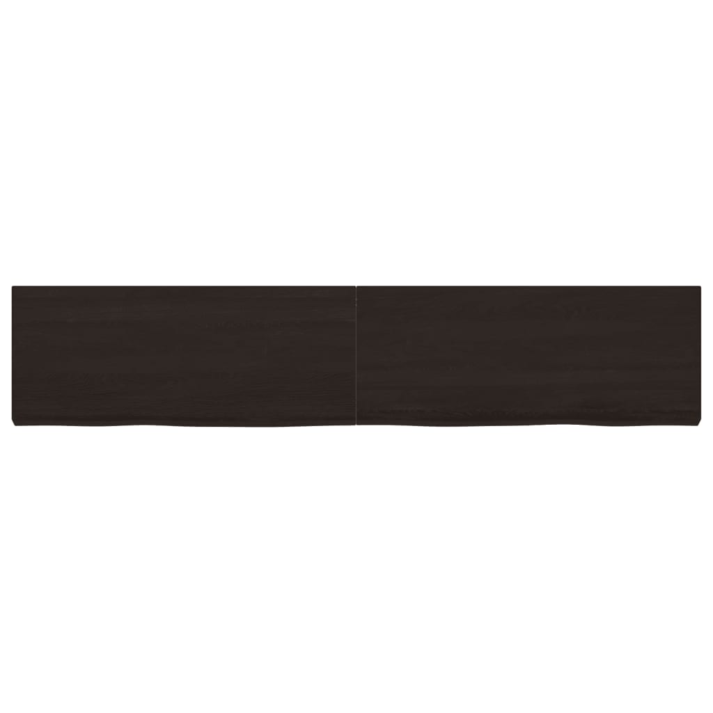 vidaXL Tablero mesa madera roble tratada marrón oscuro 200x40x(2-6) cm