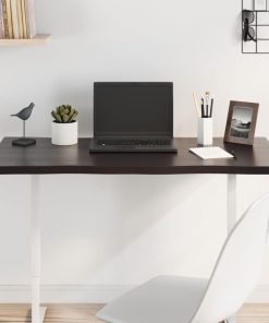 vidaXL Tablero mesa madera tratada roble borde vivo marrón 100x40x2 cm