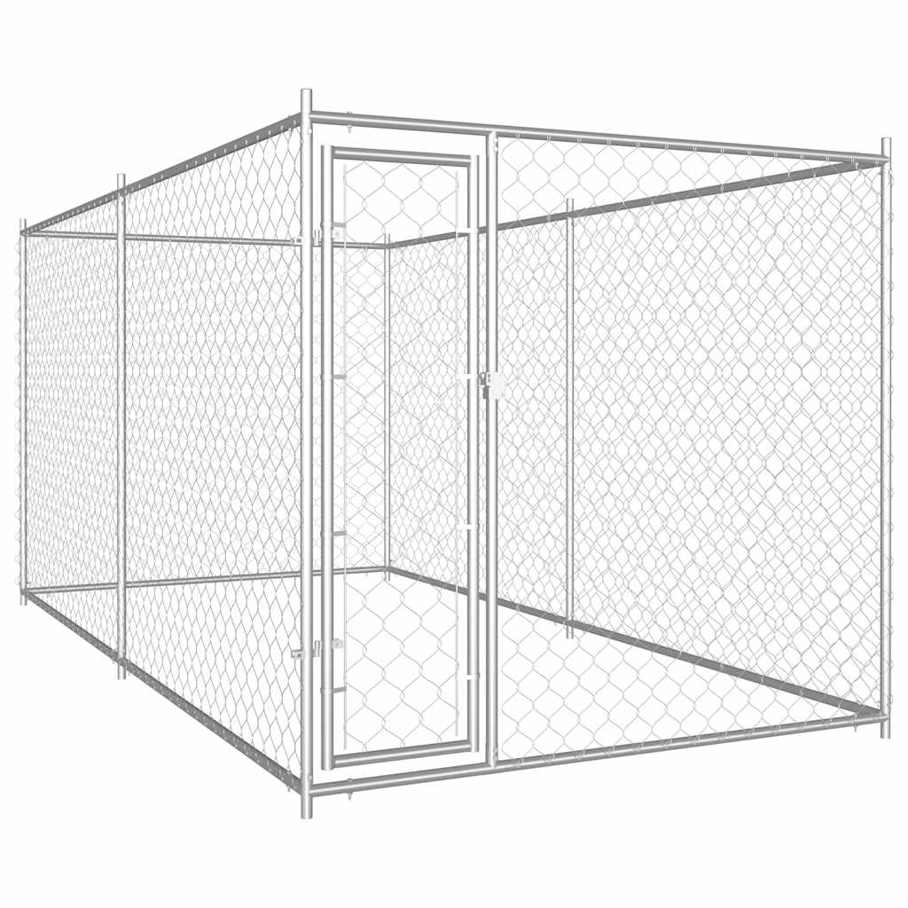 vidaXL Perrera de exterior 382x192x185 cm