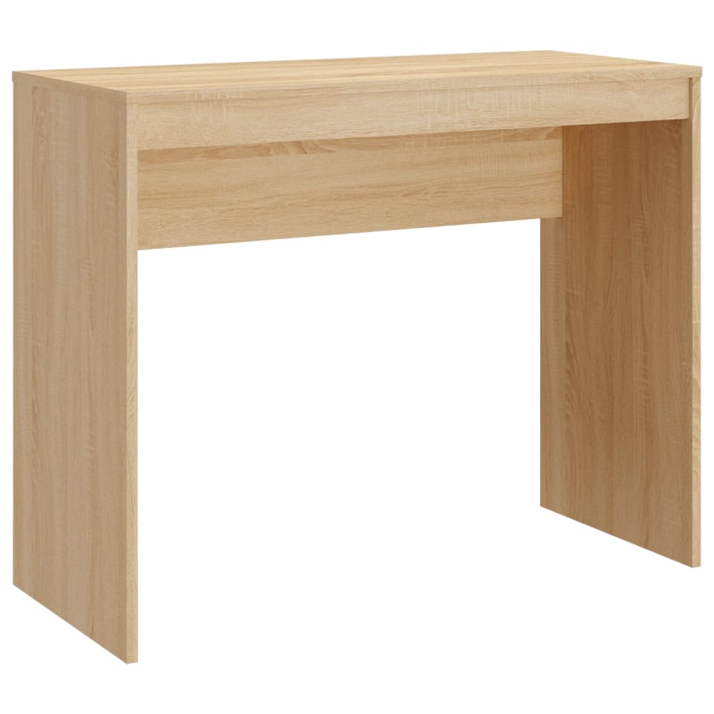 vidaXL Escritorio de madera contrachapada color roble 90x40x72 cm
