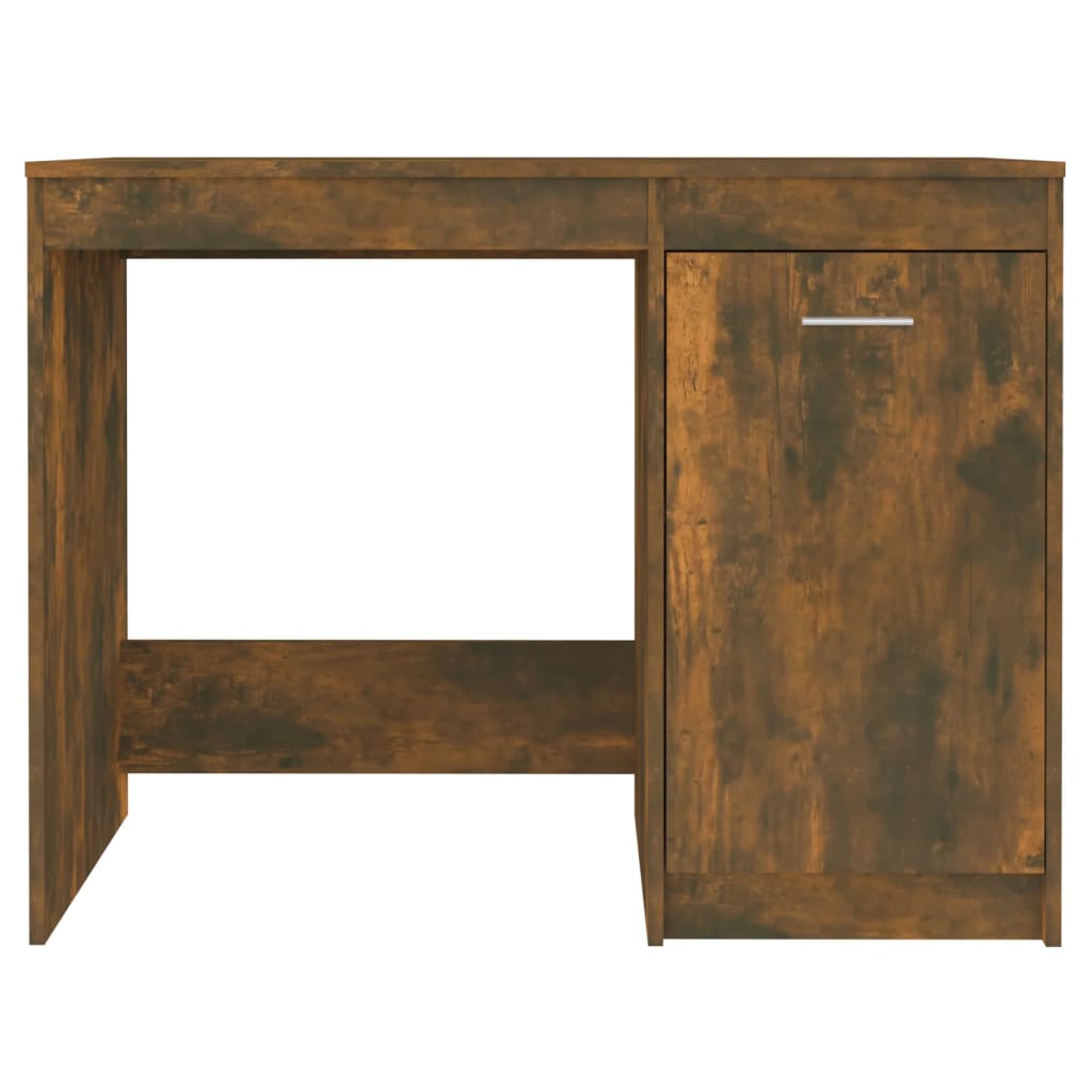 vidaXL Escritorio madera contrachapada roble ahumado 100x50x76 cm