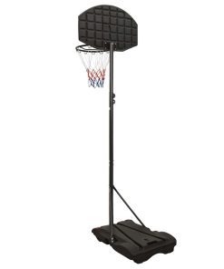 vidaXL Canasta de baloncesto polietileno negro 216-250 cm