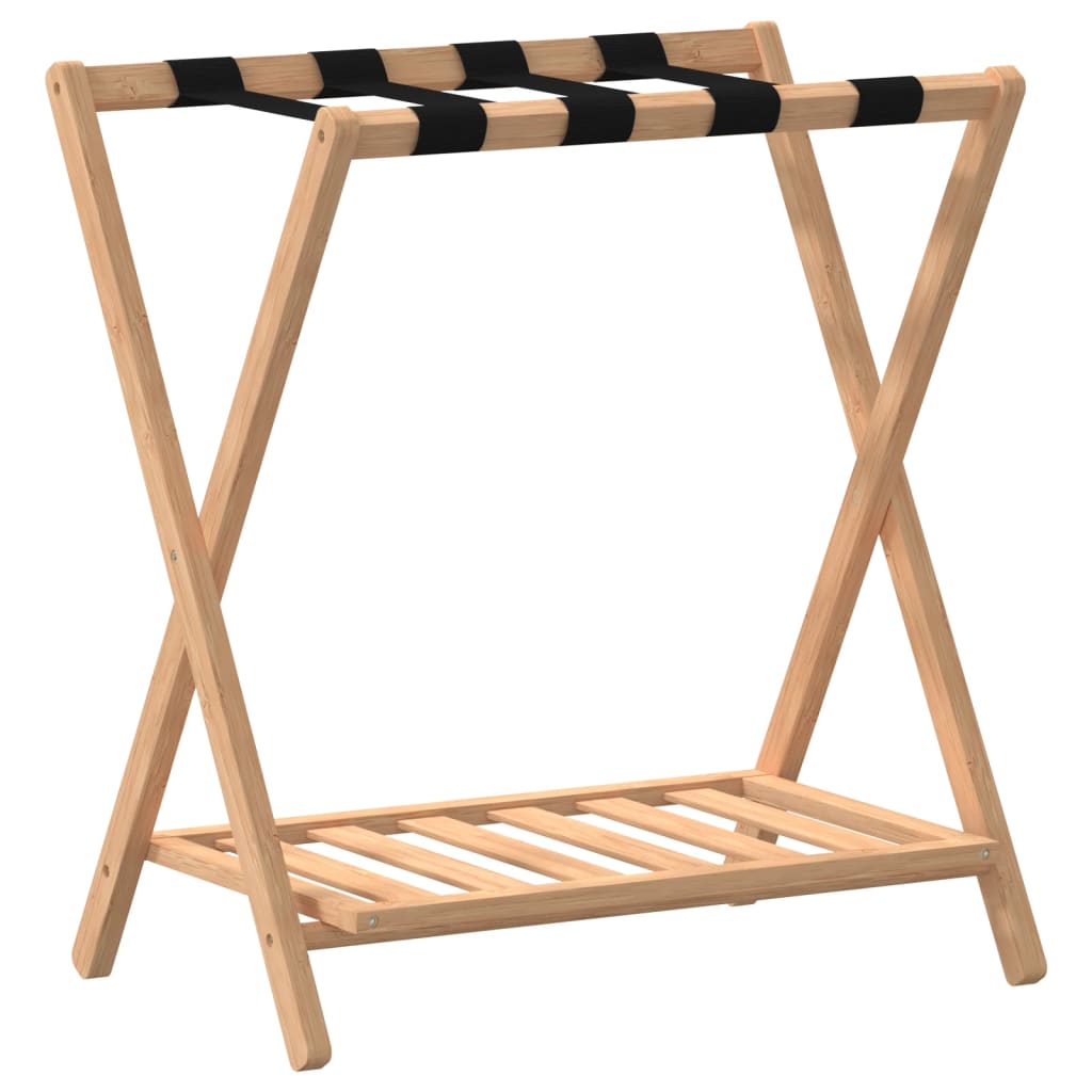 vidaXL Soporte para maletas bambú 68x38x58 cm
