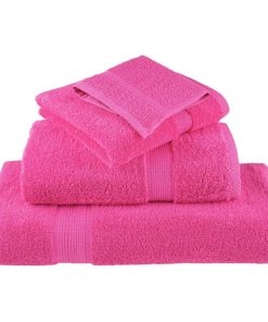 vidaXL Premium-Handtücher SOLUND 10 Stk. Rosa 100x200 cm 600 g/m²