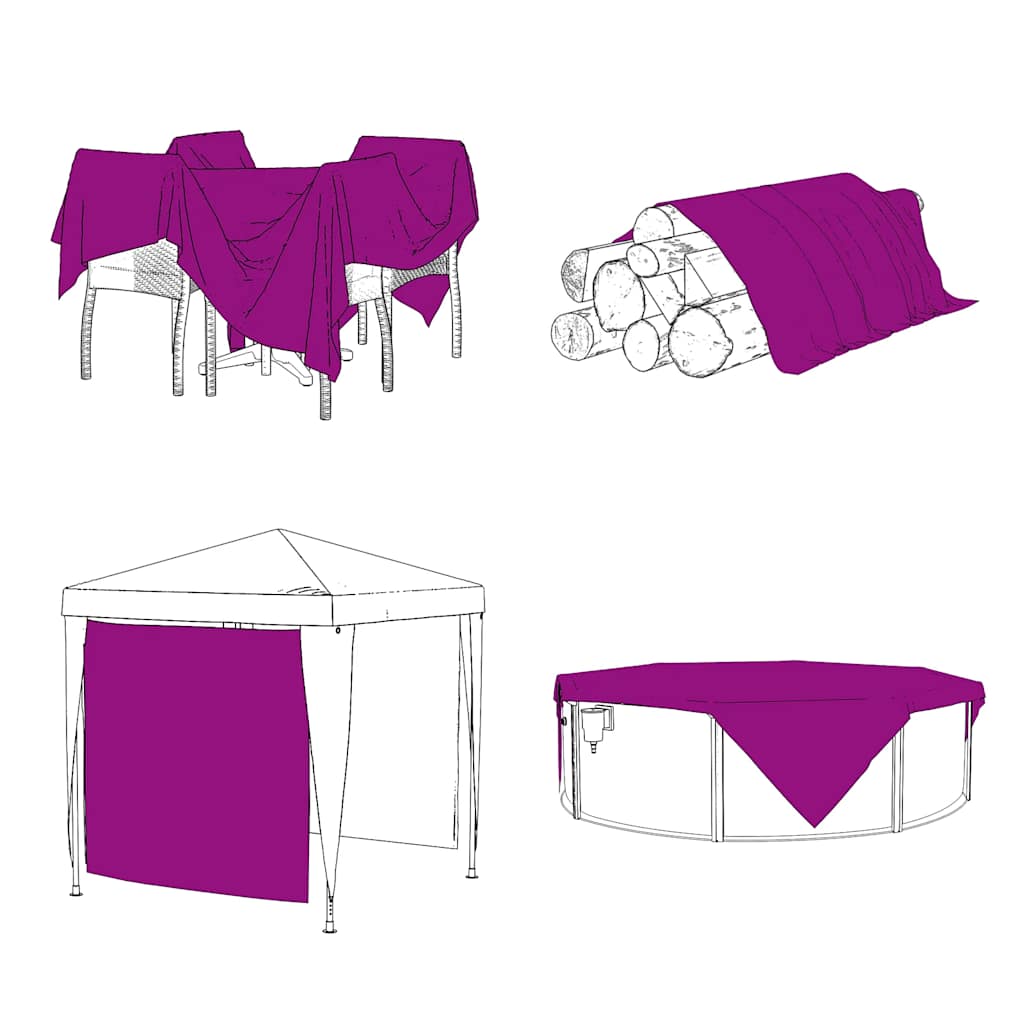 vidaXL Transparente Plane mit Ösen 2x10 m PVC