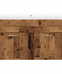 Set Mobili Da Bagno 2 Pz Legno Antico In Legno Multistrato