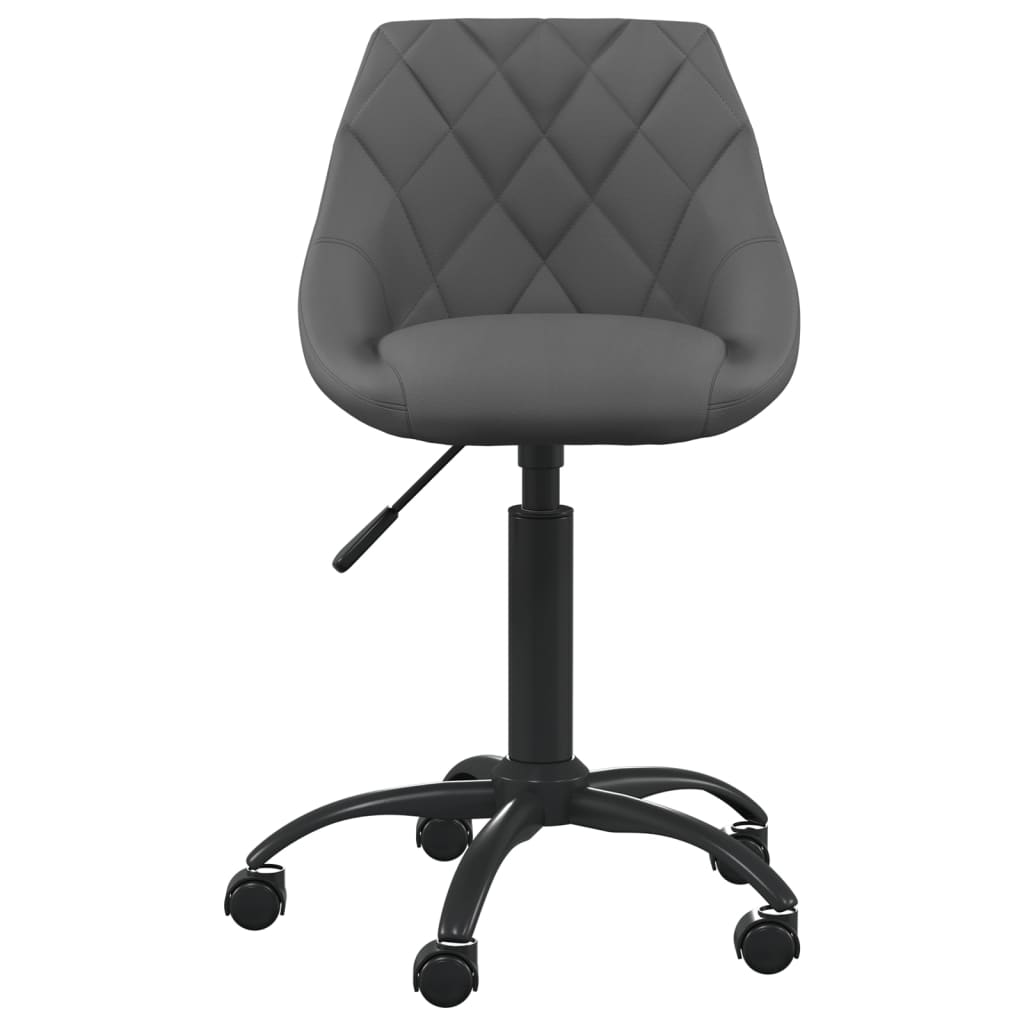 Sedia Da Ufficio Grigio Scuro In Velluto