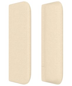 Testiera Ad Orecchio Crema 163x16x78/88 Cm In Tessuto