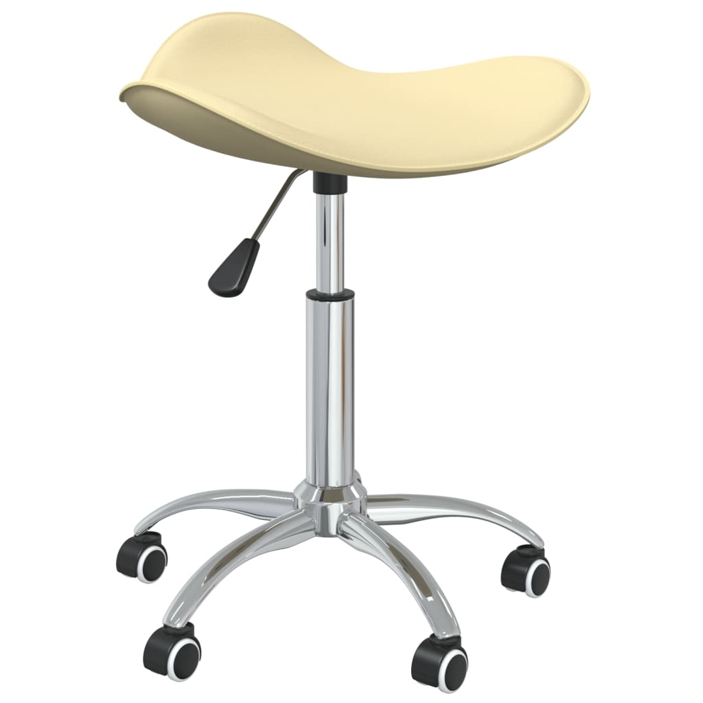 Sedia Da Pranzo Girevole Crema In Similpelle