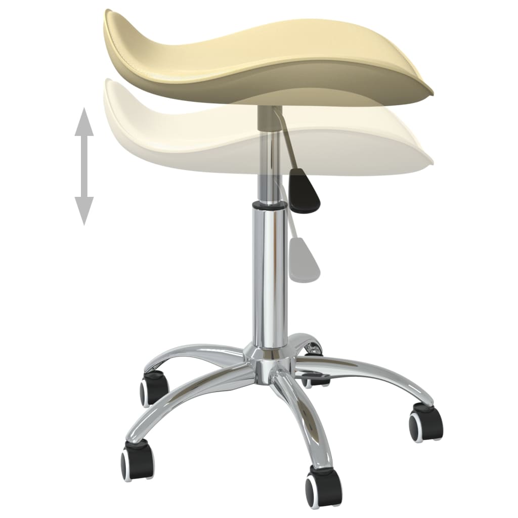 Sedia Da Ufficio Crema In Similpelle - Image 6