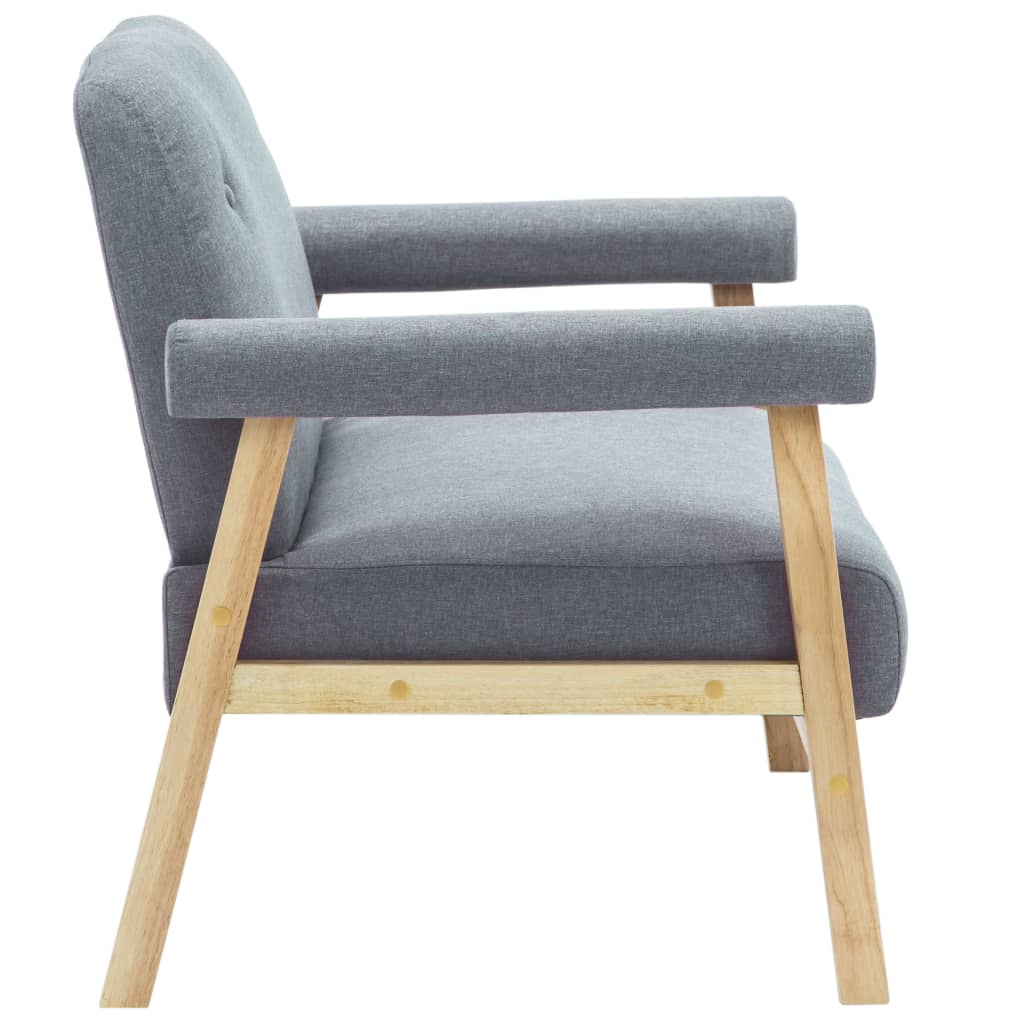 Divano A 2 Posti In Tessuto Grigio Chiaro - Image 2