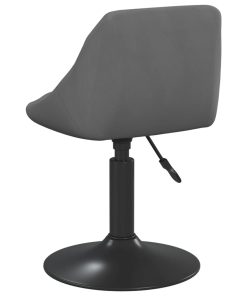 Sedie Da Pranzo Girevoli 4 Pz Grigio Scuro In Velluto