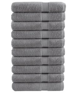 Asciugamani Premium Solund 10 Pz Grigi 100x200cm 600gsm
