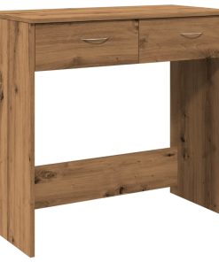 Scrivania Rovere Artigianale 80x40x75 Cm In Legno Multistrato
