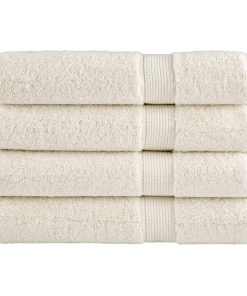 Asciugamani Premium Solund 4 Pz Crema 100x200 Cm 600 G/m²