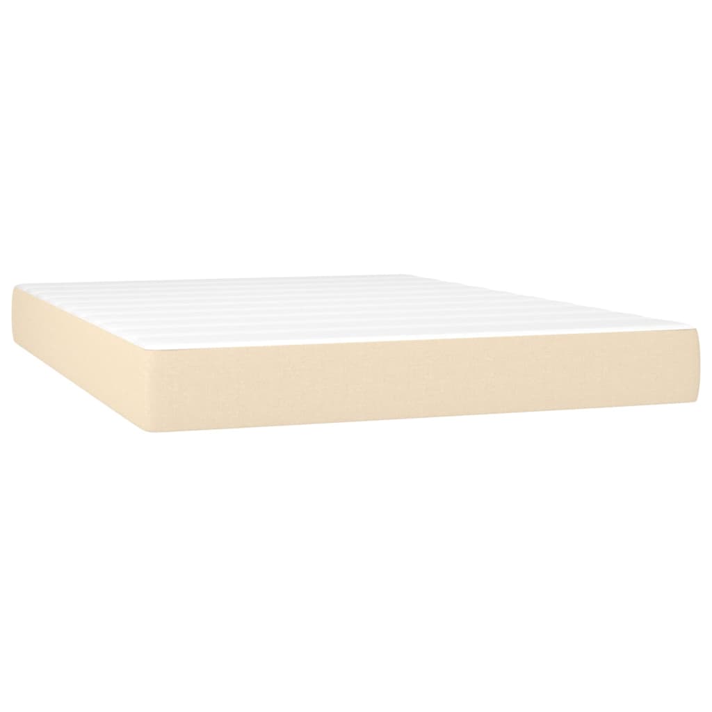 Giroletto A Molle Con Materasso Crema 140x19 Cm In Tessuto