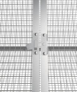 Gabbia Per Conigli Grigio 403,5x80,5x71 Cm Acciaio Zincato
