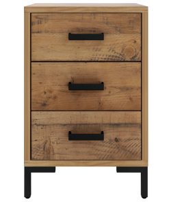 Comodini 2 Pz 40x30x55 Cm In Legno Massello Di Pino