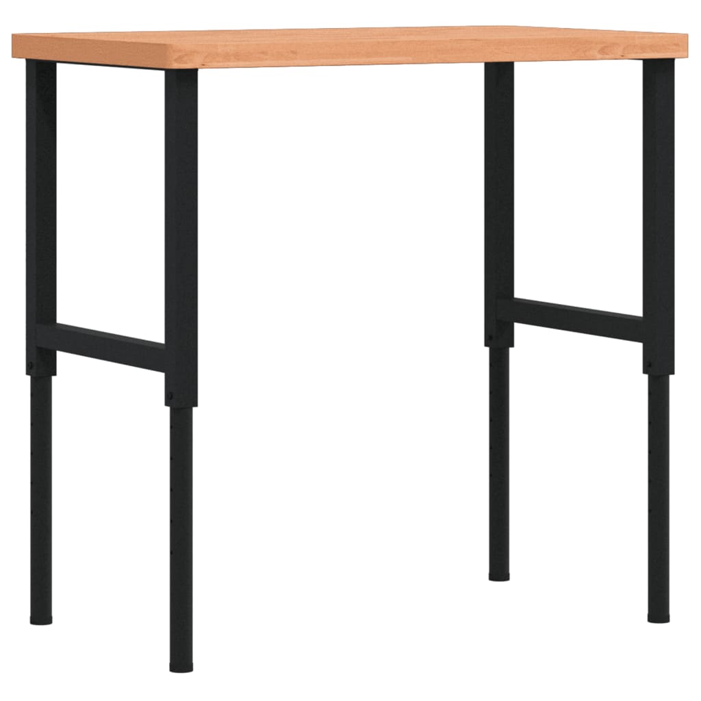 Banco Lavoro 100x60x(73-99,5) Cm Legno Di Faggio Rettangolare