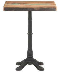 Tavolo Da Bistrot 60x60x76 Cm In Legno Massello Di Recupero