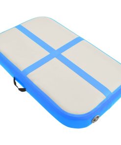 Tappetino Ginnastica Gonfiabile Con Pompa 60x100x15 Cm Pvc Blu