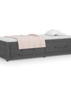 vidaXL Tagesbett Grau 90x200 cm Massivholz Kiefer