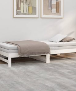 vidaXL Tagesbett Ausziehbar Weiß 2x(90x190) cm Massivholz Kiefer