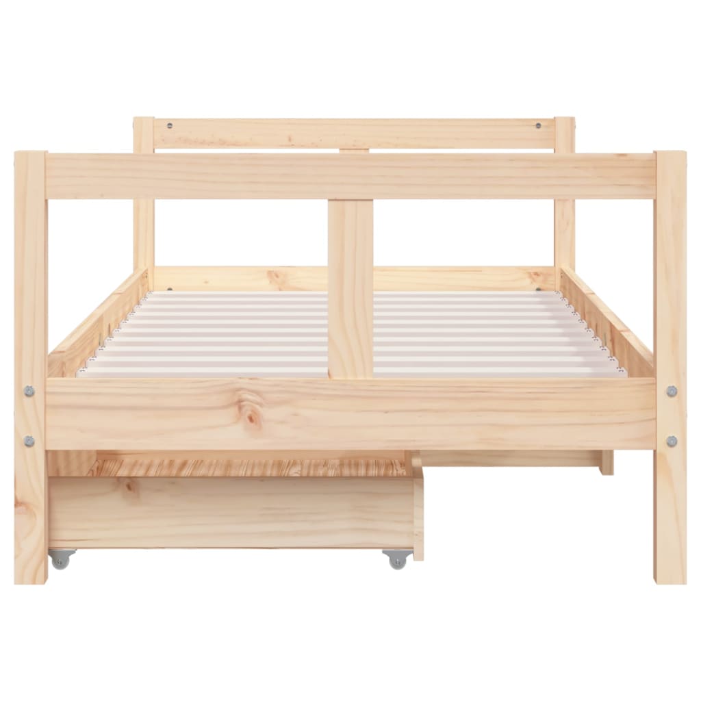 vidaXL Kinderbett mit Schubladen 80x160 cm Massivholz Kiefer