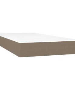 vidaXL Taschenfederkernmatratze Taupe 100x200x20 cm Stoff