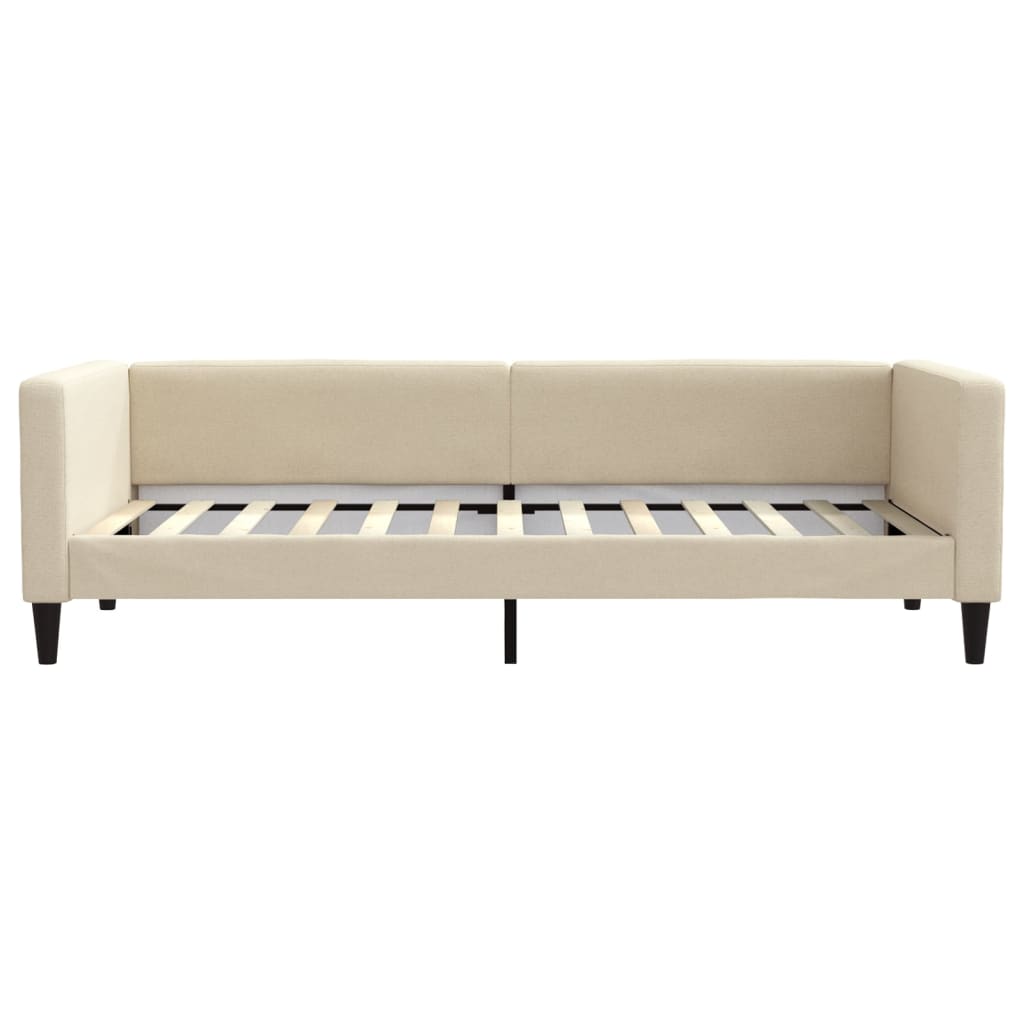 vidaXL Tagesbett Creme 90x200 cm Stoff