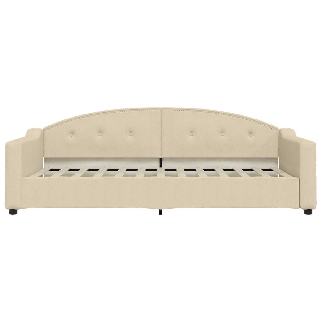 vidaXL Tagesbett Creme 90x200 cm Stoff