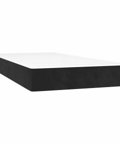 vidaXL Taschenfederkernmatratze Schwarz 90x210x20 cm Samt