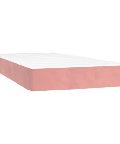 vidaXL Taschenfederkernmatratze Rosa 100x200x20 cm Samt