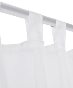 2 x Transparente Gardine Fertiggardine 140 x 225 weiß