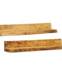 vidaXL Wandregale 2 Stk. Massivholz