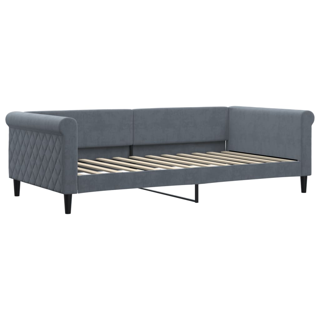 vidaXL Tagesbett Dunkelgrau 100x200 cm Samt