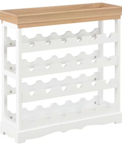 vidaXL Weinschrank Weiß 70 x 22,5 x 70,5 cm MDF