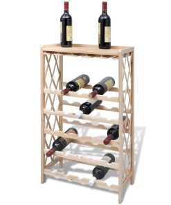 vidaXL Weinregal für 25 Flaschen Massivholz Tanne
