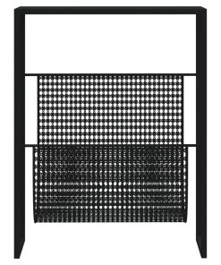 vidaXL Zeitschriftenständer Schwarz 35x15x45 cm Stahl