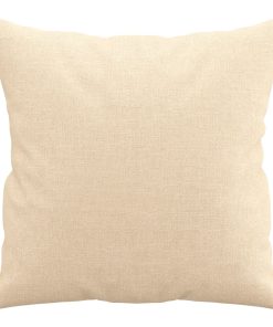 vidaXL Zierkissen 2 Stk. Creme 40x40 cm Stoff