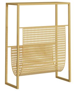 vidaXL Zeitschriftenständer Golden 35x15x45 cm Stahl