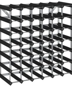 vidaXL Weinregal für 42 Flaschen Schwarz Massivholz Kiefer