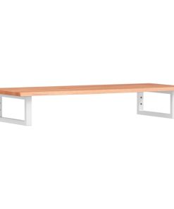 vidaXL Waschtischplatte mit Halterung Stahl und Massivholz Eiche