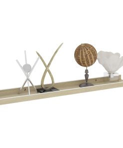 vidaXL Wandregale 2 Stk. Weiß und Sonoma-Eiche 60x9x3 cm