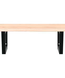 vidaXL Waschtischplatte mit Halterung Stahl und Massivholz Eiche